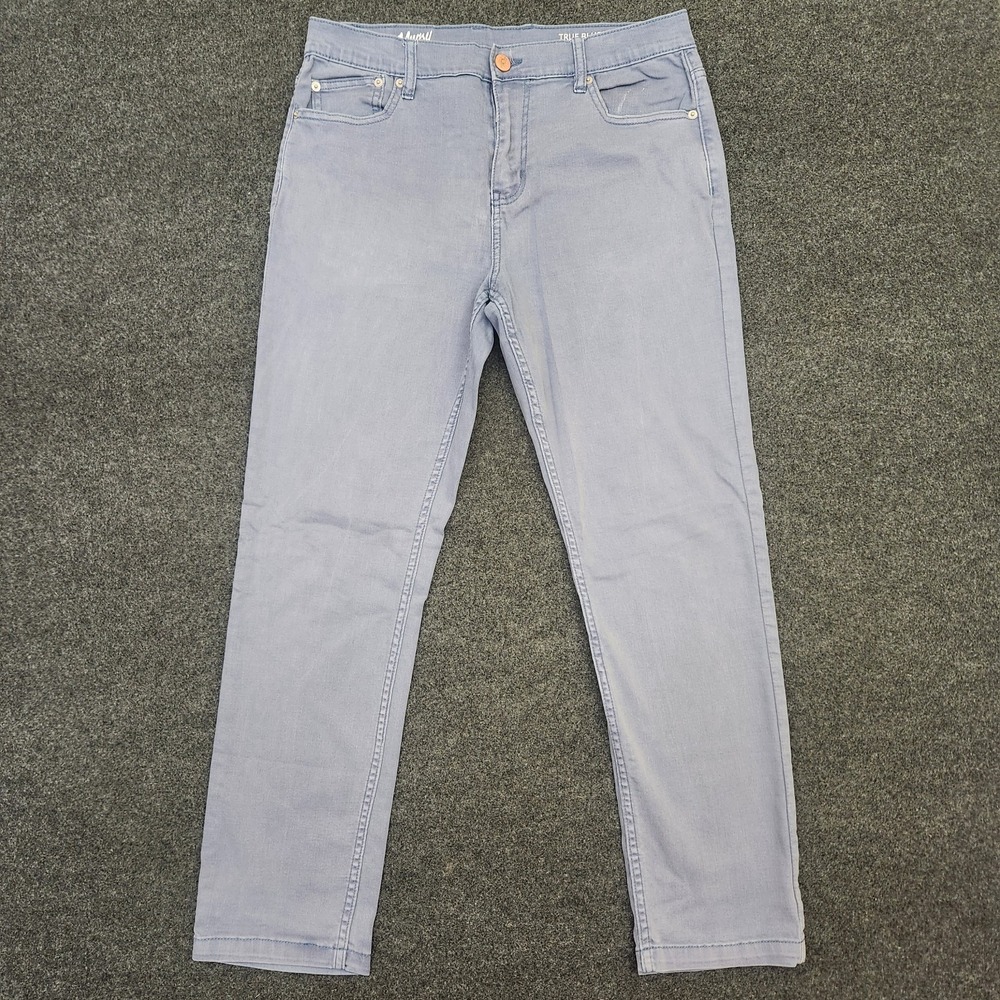 Mugsy Jeans Mens 34x30 Slate Blue True Blues 5-Pocket Stretch Denim FLX8NTB